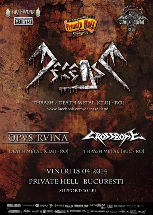 Decease in concert la Bucuresti – UPDATE